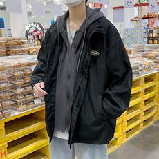 春秋连帽外套男ins韩版潮百搭学生休闲港风宽松上衣服JK043-P65，男装夹克，星座308B-1