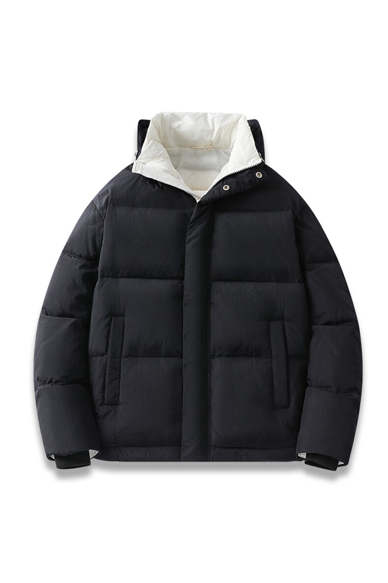 新标90白鸭绒简约休闲立领外套纯色加厚羽绒服ESY0204-P210,男装羽绒服,电商B306