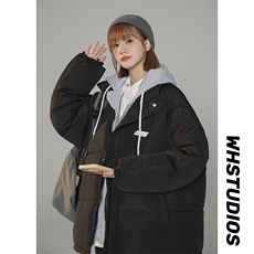 假两件棉服连帽棉衣女2025新款面包服情侣棉袄外套3314-P80控118，男装棉衣，星座207