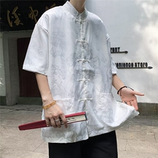 夏季新款衬衫潮流男提花唐装衬衫C4521P38，男装衬衫，星座1116-2