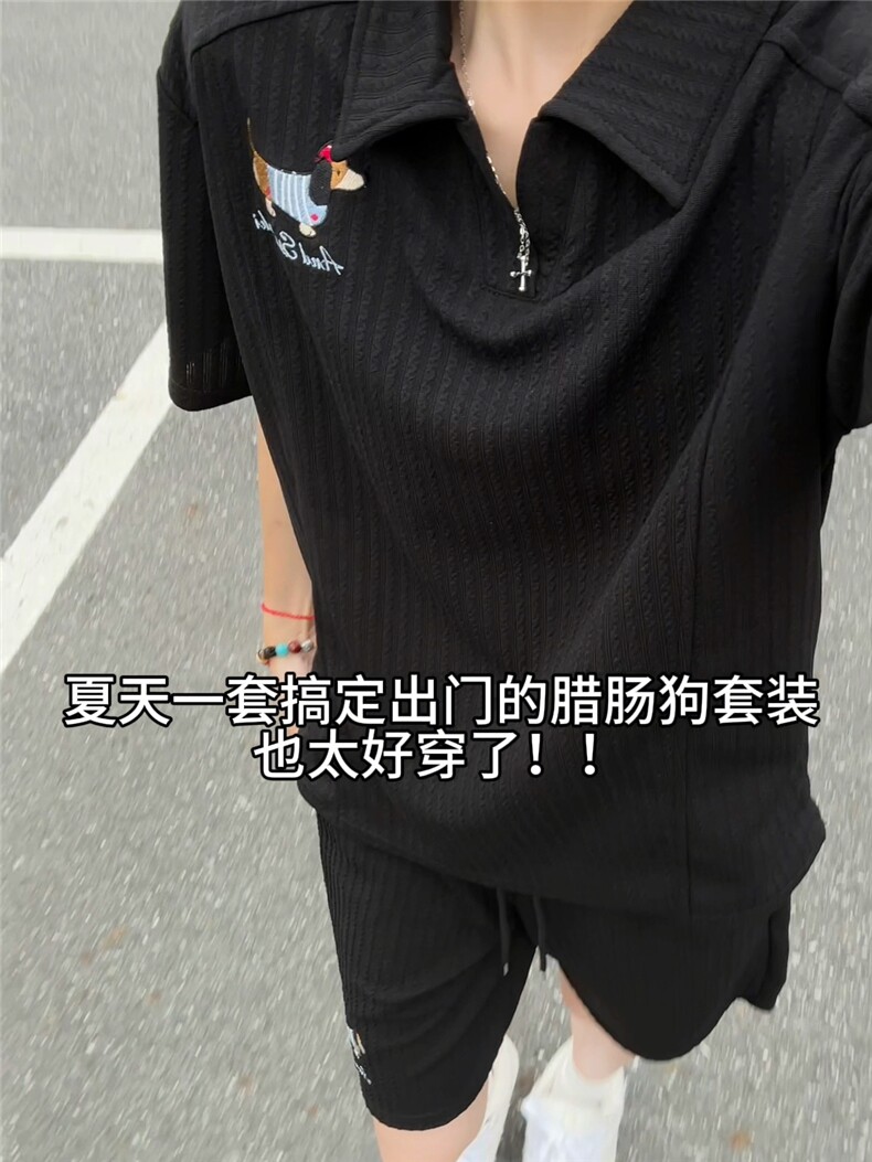 XZ809A/TZTZ02套装P75/控88腊肠狗绣花POLO衫T恤,男装Polo衫,星座809A(原222-1)