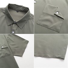 2021年夏季新款纯色衬衫男白底平铺短袖衬衫DS-C407-CS302-P35，男装衬衫，电商C323-1