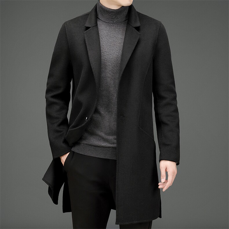 BAMJ-2112钱塘2020-2中青年男士时尚休闲百搭秋冬季毛呢外套P250,男装毛呢大衣,钱塘207-2