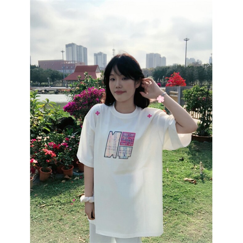 H0579-P35小香风刺绣简约休闲T恤女,女装T恤,星座617A-2