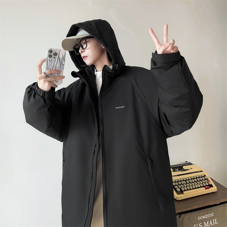 日系连帽冲锋衣棉服外套男女冬季宽松加厚保暖机能工装568/P90,男装棉衣,星座506