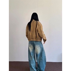 美式复古cleanfit飞行夹克男款春秋哈灵顿巴恩风工装短外套，男装夹克，星座506A