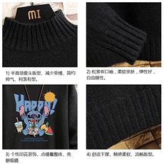 M18077-P45加绒款-P65半高领毛衣男士大码针织衫男毛线衣男线衫，男装针织衫/毛衣，电商A040A