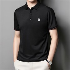 中青年夏季2022薄款男士短袖POLO衫透气丝光商务潮流半袖上衣P53，男装Polo衫，星座1105-3