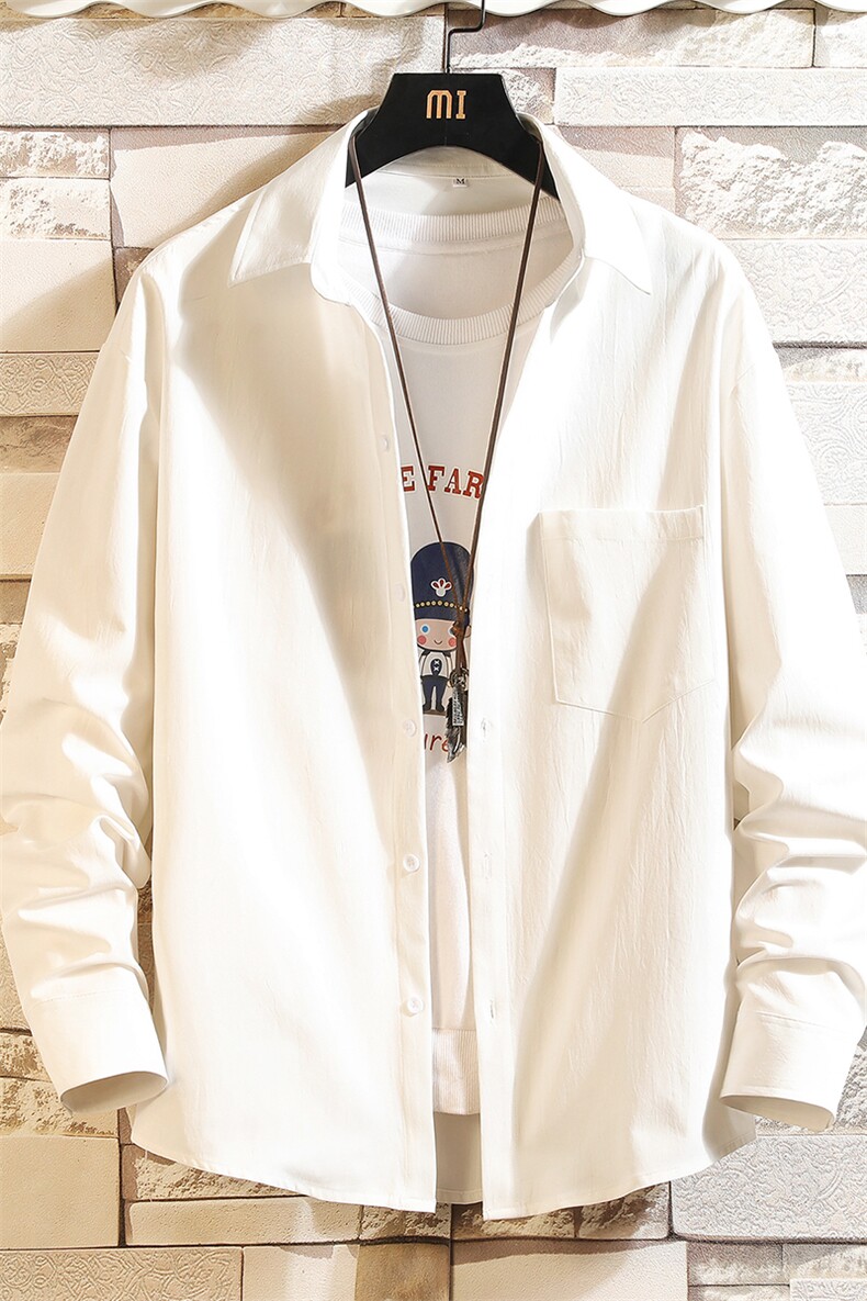 CS15099-P38长袖衬衫男士大码宽松衬衣男寸衫男寸衣,男装衬衫,电商A040A