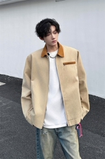 8XL-M春季水洗帆布短款夹克男生vintage美式复古工装外套JK003P98，男装夹克，电商B312