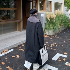 【现货】长款秋冬韩版毛呢大衣宽松高级感潮流外套DY05013P125，男装毛呢大衣，星座1004（原星座815-3）