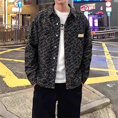 牛仔衬衫男秋季新款潮牌宽松水洗做旧工装夹克外套JK31-P57，男装夹克，星座208-5