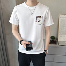 2025新款夏季男士短袖T恤高端刺绣潮牌圆领半袖A313-5515-P48，男装T恤，电商A313