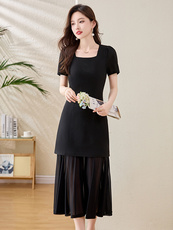 2025新款时尚修身大气通勤夏装连衣裙，女装连衣裙，伊航服饰