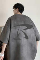 量大优可提供视频2024夏季麂皮绒短袖T恤D223A-LPT2429-P20，男装T恤，电商019-1