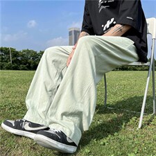 2023夏季新款韩版宽松百搭休闲裤日系工装裤休闲裤子K3987-P30，男装休闲裤，星座512-2