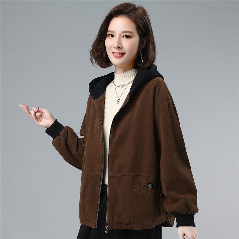 叶笙衣82539撞色加绒加厚外套,女装棉衣/棉服,叶笙衣