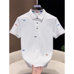 男生短袖polo衫夏季潮牌时尚透气上衣翻领t恤青年男装PL221 P36图片