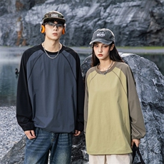 311B-1-35016-P50控90潮牌日系户外套头卫衣无缝拼接宽松休闲百搭，女装短外套，星座311B-1