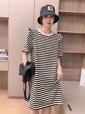 韩版飞袖休闲连衣裙，女装连衣裙，依多坊