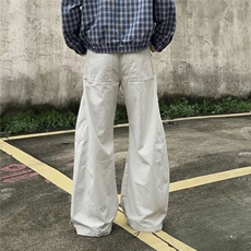 26@美式复古宽松cleanfit口袋弯刀裤廓形工装牛仔裤S50106P56网图，男装牛仔裤，电商B245