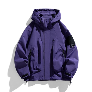 春季新款现货三防户外夹克男连帽冲锋衣外套DSA157B-JK111-特P75图片