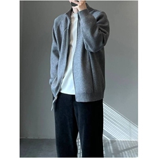 针织开衫男女韩版潮流帅气百搭宽松2025秋冬ins毛衣外套MZ806-P61，男装针织衫/毛衣，星座412-1