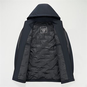 冬季白鸭绒羽绒服男中长款保暖新款男士宽松外套中年时尚爸爸装图片