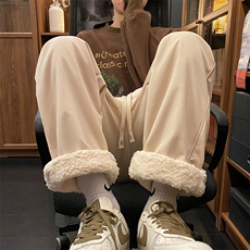 冬季羊羔绒加绒防水防风休闲裤715-6-BX21P55(控78），男装休闲裤，星座715-6