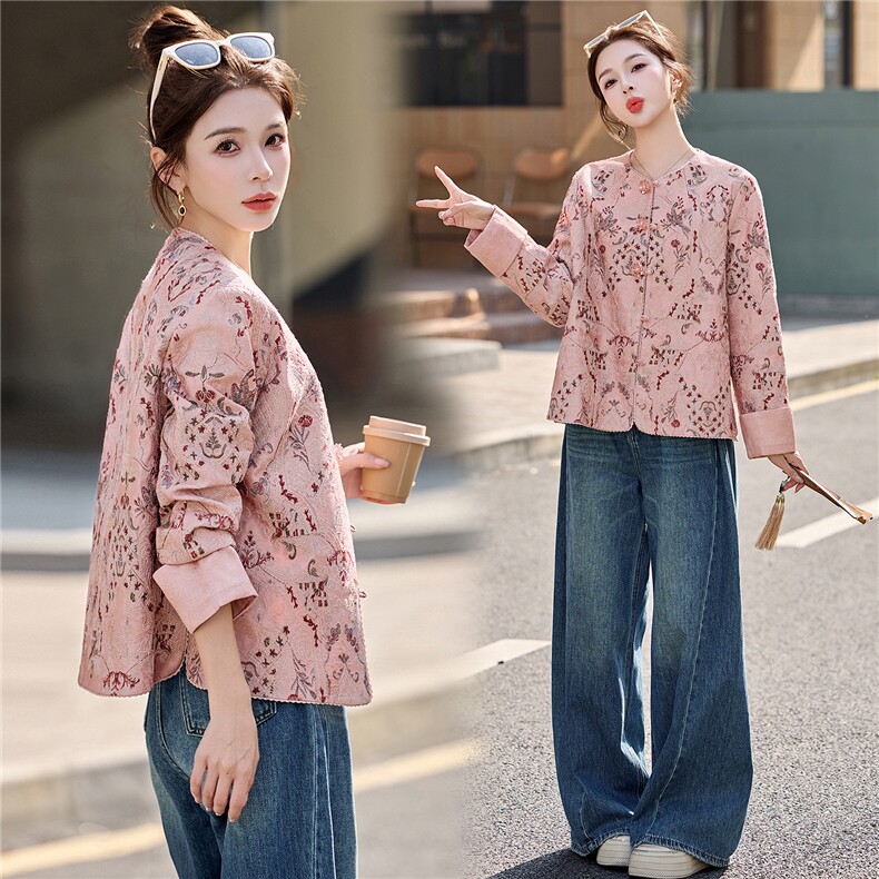 《现货》bao款重工满秀人丝提花面料手工高级花朵扣子短款上衣女，女装短外套，韩宇舍