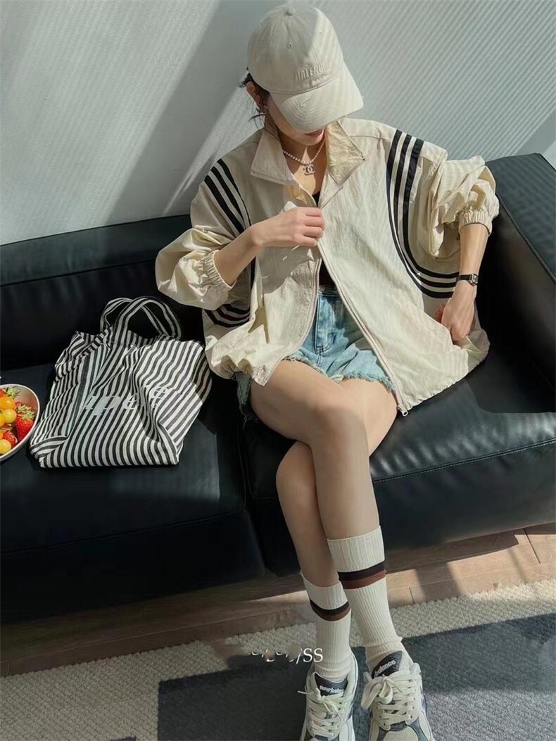 欧洲站袖3杠设计大版防晒外套,女装其它,L·H·X