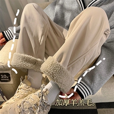 羊羔毛棉裤男冬季加绒加厚纯色保暖休闲裤K3703B315P65控78，男装休闲裤，电商B315