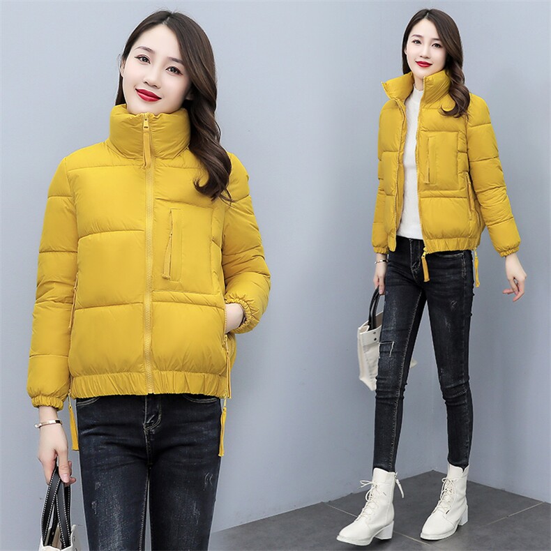 羽绒棉衣棉服女2021年冬新款修身加厚短款小个子保暖棉袄通勤街头,女装棉衣/棉服,多彩