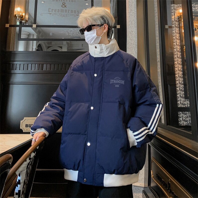 3W+库存！高品质202冬季撞色立领棉衣情侣保暖棉服MY213特P80,男装棉衣,电商B220