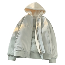 毛毯风美式假两件棉服外套男2026秋冬宽松棉衣夹克A436-2583-P95，男装棉衣，电商A436