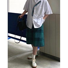 男士夏季五分裤宽松休闲居家薄款格子中青年可外穿沙滩裤KA89，男装休闲裤，星座1116A（原606A-3）