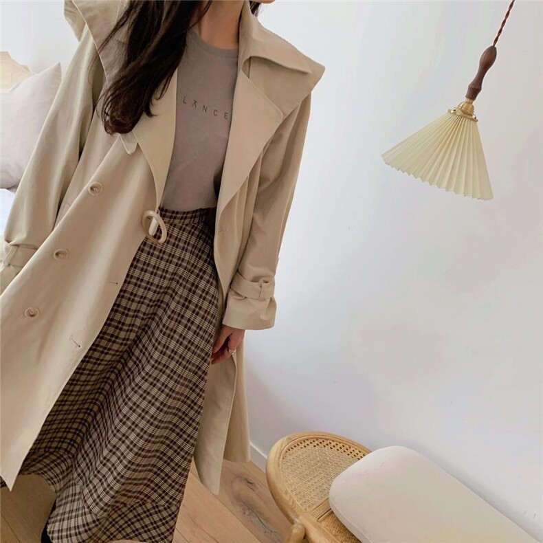 秋款·韩版两穿风衣，女装风衣，郭郭家