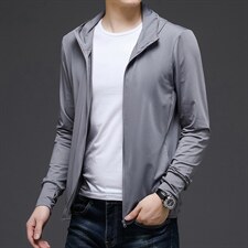 男士防晒衣新款外套夏季超薄透气中青年男休闲皮肤衣男装夹克，男装衬衫，电商B212（原钱塘6029）