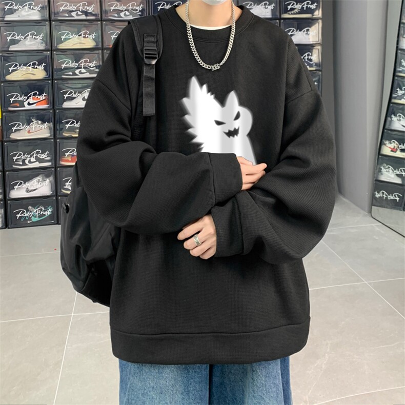华夫格！华夫格上衣男圆领华夫格卫衣男大码长袖t恤男HY170-P30,男装卫衣,电商B367