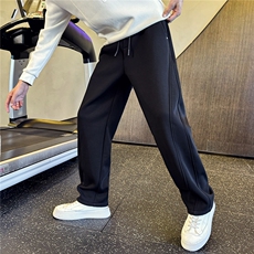 加绒加厚裤子男冬季2025新款宽松直筒男士弯刀裤A313-18065-P68，男装卫衣，电商A313