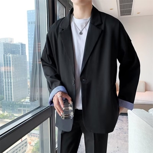 禁欲系英伦雅痞风西服男设计感dk制服痞帅休闲西装A7P55图片