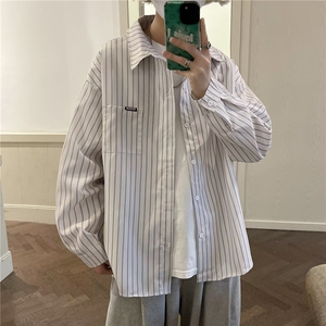 男春秋情侣宽松休闲衬衣C55P32图片