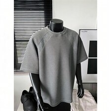 现货-原创-金属光泽面料拼接短袖解构T恤宽松1016-1T339P32K59，男装T恤，星座1016-1（原电商B408-1）