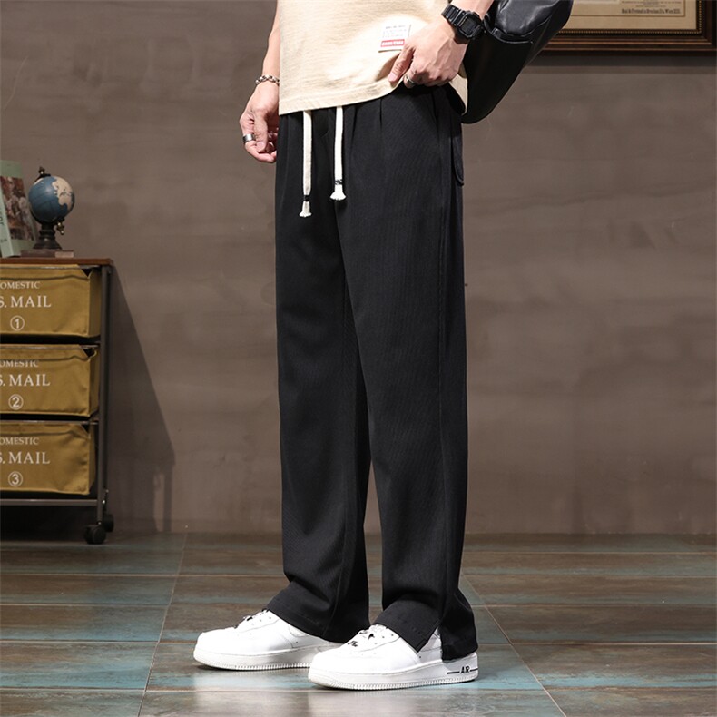 冰丝休闲长裤男2024新款宽松运动裤夏季薄款垂感直筒裤K2304-P45图片