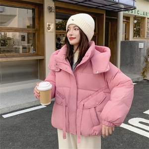 羽绒服女2024新款冬季女装韩版宽松大码白鸭绒女士羽绒面包服图片