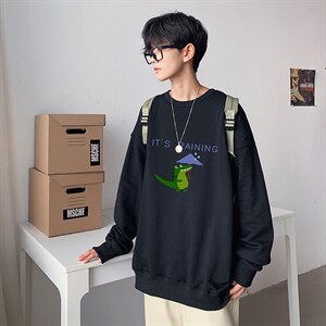 ！21春季新款学生圆领卫衣男百搭印花长袖春装上衣WY122特P25图片
