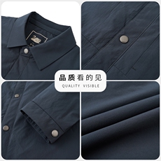 男士鹅绒羽绒服秋冬新款中年商务休闲翻领单排扣保暖夹克衫外套男，男装羽绒服，电商B360