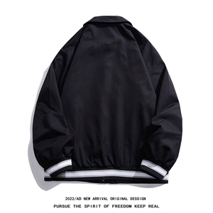 白底23春季时尚字母印花翻领棒球服夹克外套G724P65控88图片