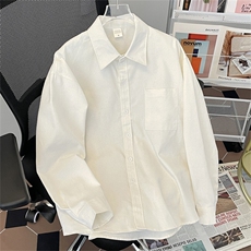 F126-P38春季日系简约工装衬衫男潮牌ins宽松长袖休闲外套，男装衬衫，星座512-6