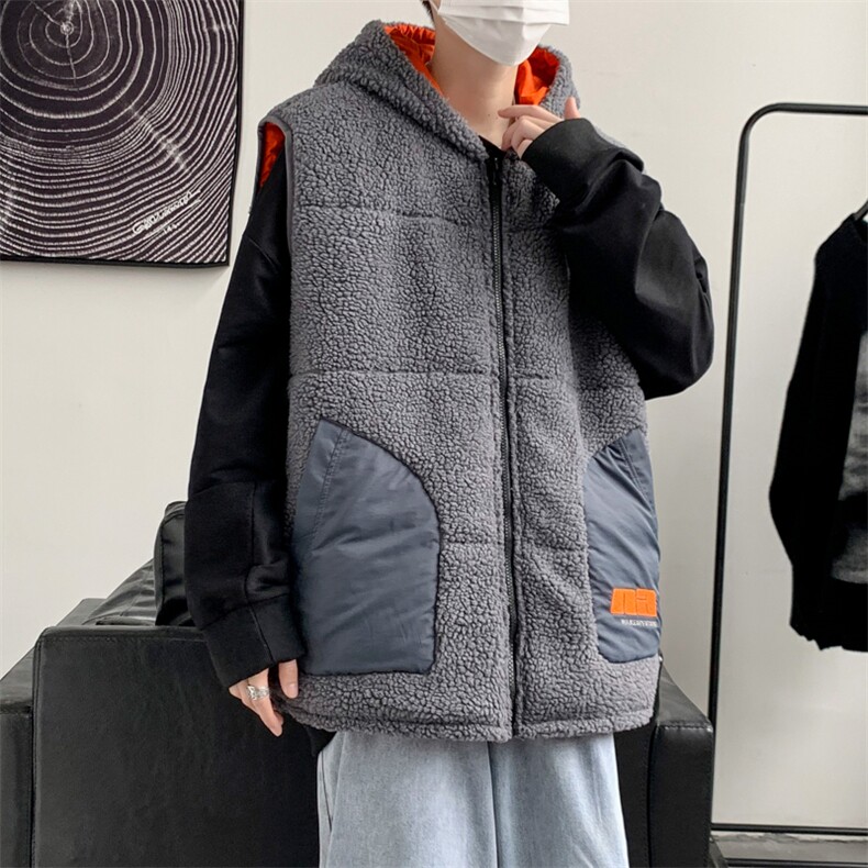 店主风2026新品冬季宽松羊羔毛马甲冬装加厚外套M2252-P76,女装短外套,星座717